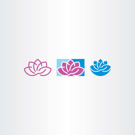 lotus icon design elements logoのイラスト素材