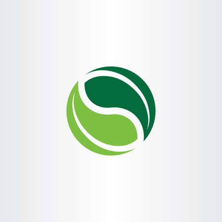 bio logo element green leaves iconのイラスト素材