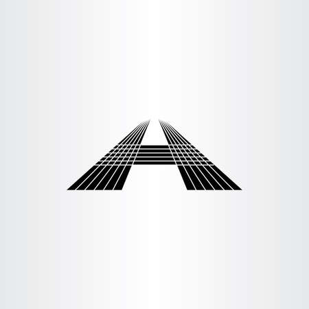 letter a perspective black icon vector brandのイラスト素材