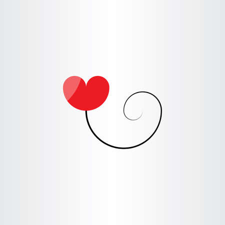 heart balloon logo symbolのイラスト素材