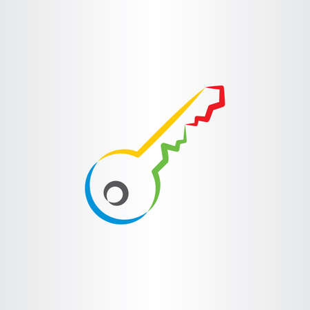 colorful key vector icon illustrationのイラスト素材
