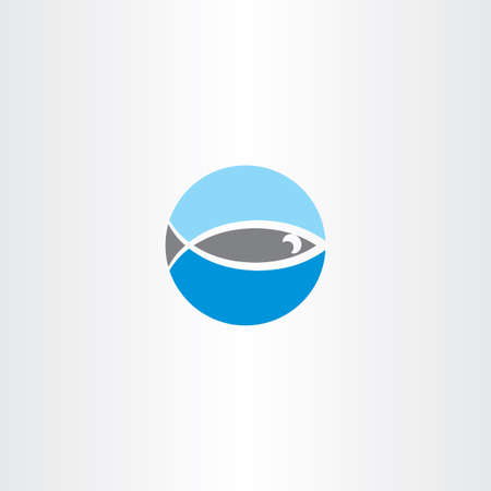 fish logo design element vectorのイラスト素材