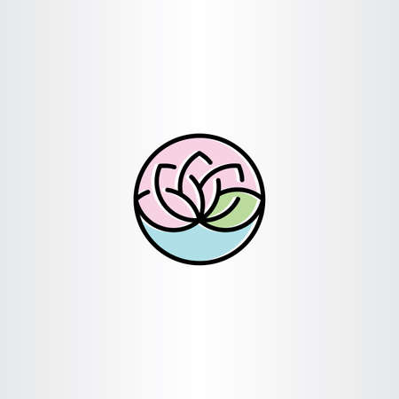 lotus vector clip art symbol designのイラスト素材