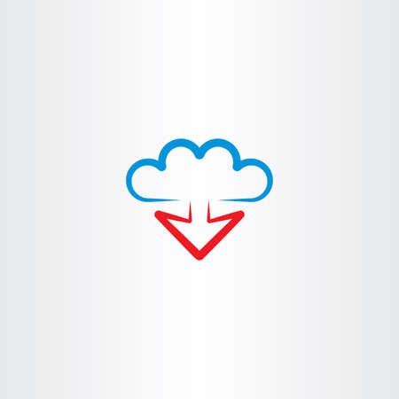 cloud and arrow download vectorのイラスト素材