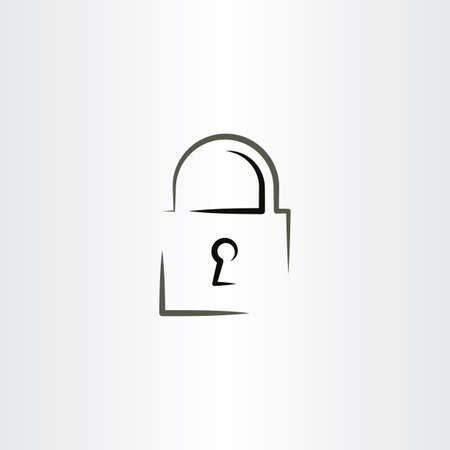 lock icon logo design vector symbolのイラスト素材
