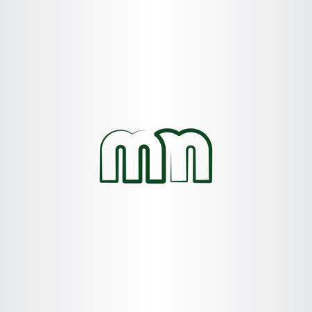 letter m and n line logo vector icon fontのイラスト素材
