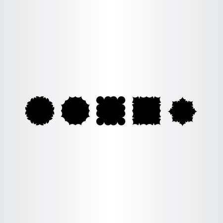 black frames labed vector designのイラスト素材