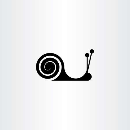 snail icon vector black symbol designのイラスト素材