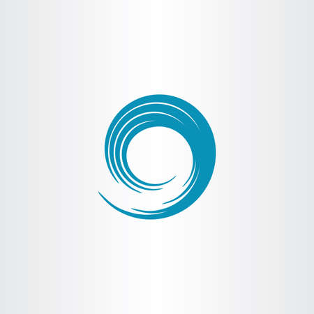 blue swirl wave vector designのイラスト素材