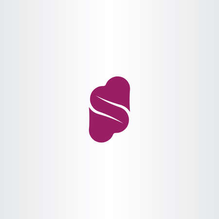 letter s heart love logotype icon vector shapeのイラスト素材