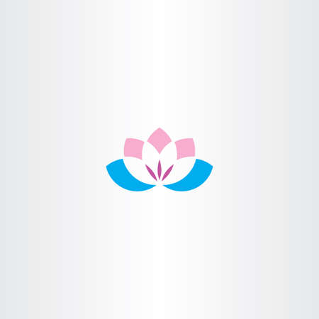 flower lotus logo icon vectorのイラスト素材