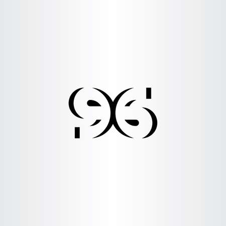 number 96 ninety six vector iconのイラスト素材