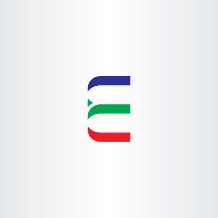letter e red green blue icon vector emblemのイラスト素材
