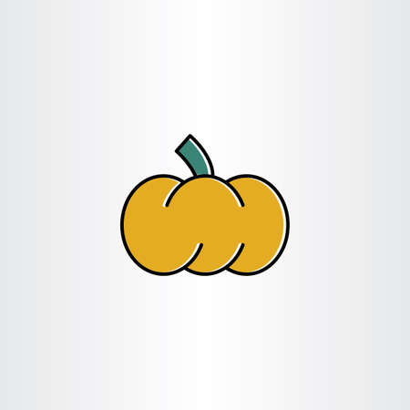 pumpkin icon design element vectorのイラスト素材