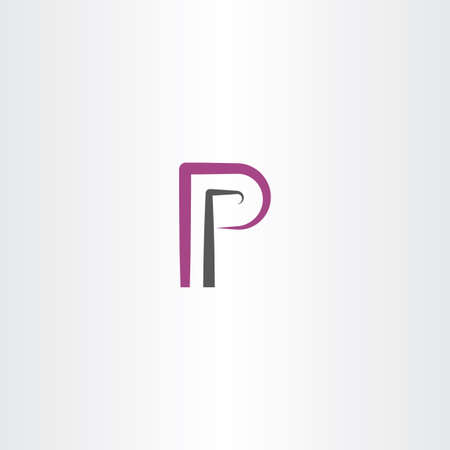 letter p sign icon design logotypeのイラスト素材