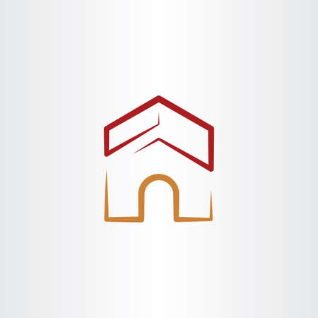 dog house vector logo illustrationのイラスト素材