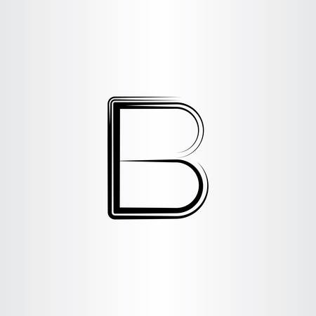 b black letter font icon vector brandのイラスト素材