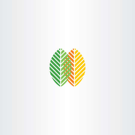 spring and autumn leaves vector iconのイラスト素材