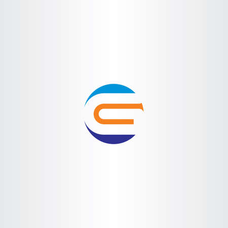 letter g logo orange blue icon vectorのイラスト素材