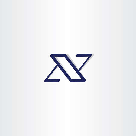 blue x logotype icon letter fontのイラスト素材