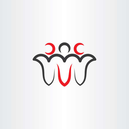 people logo icon design element vectorのイラスト素材