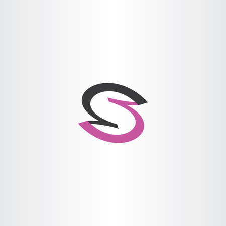 letter s purple black icon sign logotype vectorのイラスト素材