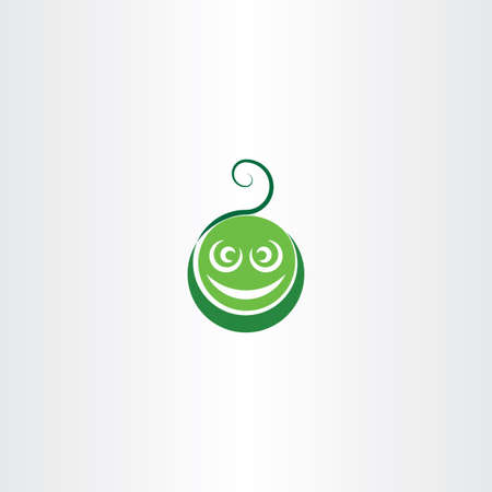funny green face vector logo iconのイラスト素材
