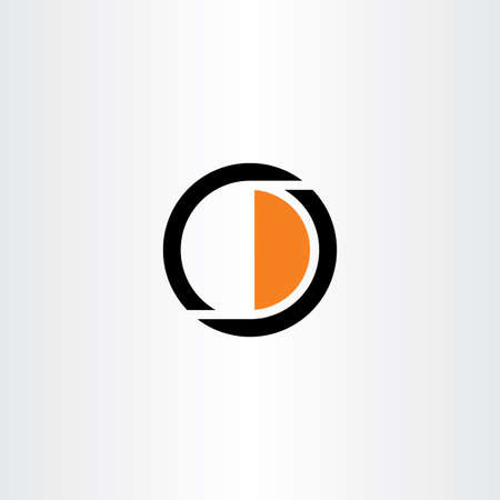 Letter O and D OD logo icon vector designのイラスト素材