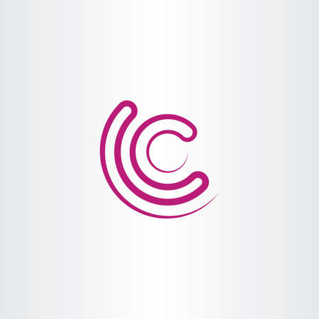 Letter c icon symbol line logo logotype vectorのイラスト素材