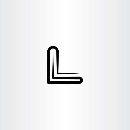 L logo black icon sign vector elementのイラスト素材