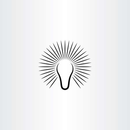 Bulb lights logo icon black symbol designのイラスト素材