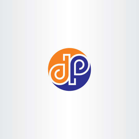 Vector d and p letter logo icon circle symbol designのイラスト素材