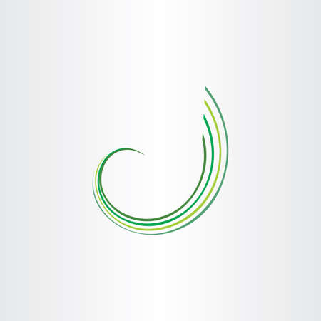 Spring green wave vector design elemenのイラスト素材