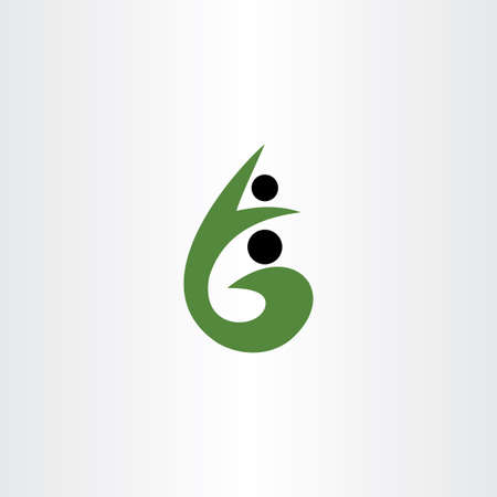 G letter healthy people logo vector designのイラスト素材