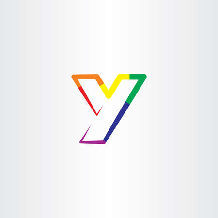 Letter y colorful symbol vector designのイラスト素材