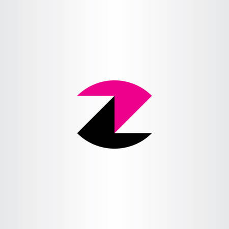 Logo z magenta black icon logotype letter.のイラスト素材