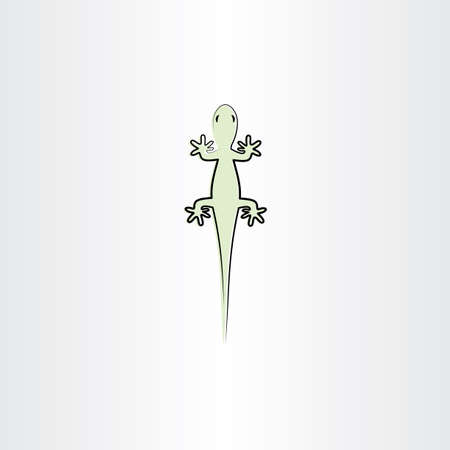 Green lizard vector icon illustration designのイラスト素材