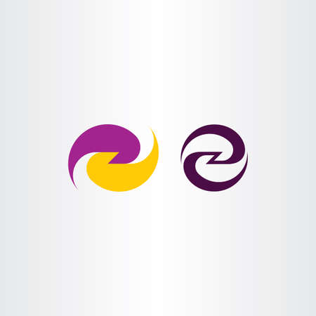 Letter Z logotype purple yellow symbolのイラスト素材