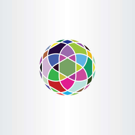 Circle colorful logo geometric business icon symbol elementのイラスト素材