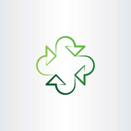 Eco arrows recycle vector icon logoのイラスト素材