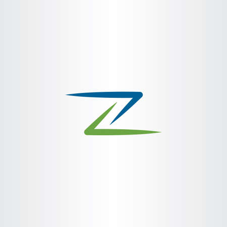 Green blue z logo icon elementのイラスト素材