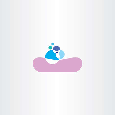 Soap and bubbles symbol logoのイラスト素材