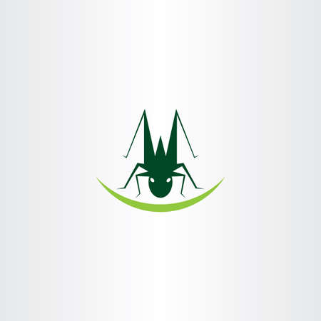 Grasshopper logo icon vector elementのイラスト素材