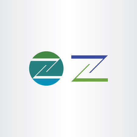 Logo letter z icon green blue signのイラスト素材