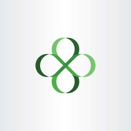 Green leaves logo business icon vector signのイラスト素材