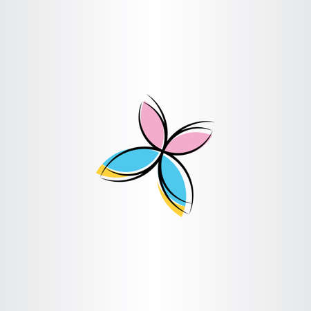 Vector butterfly icon clipart design elementのイラスト素材