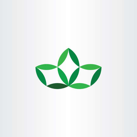Eco leaves symbol logo green signのイラスト素材
