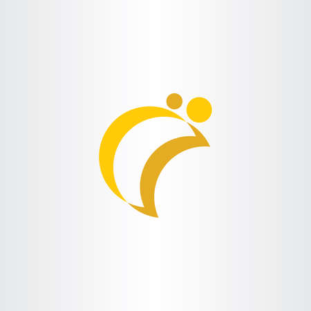 Simple half moon logo icon designのイラスト素材