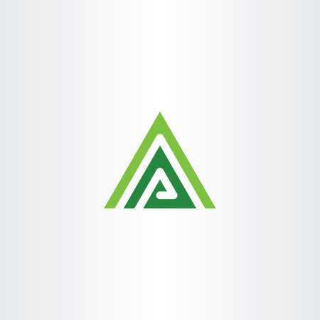 Green A letter triangle mountain vector designのイラスト素材