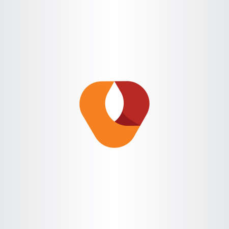 V logo letter red orange vectorのイラスト素材